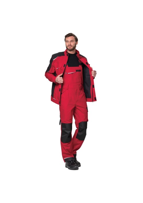 Куртка "Сюрвейер" (тк. 60% ХБ, 40% ПЭ), красный/чёрный Куртка "Сюрвейер" (тк. 60% ХБ, 40% ПЭ), красный/чёрный