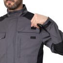 Куртка "Сюрвейер" (тк. 60% ХБ, 40% ПЭ), т.серый/чёрный