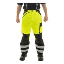 Зимние сигнальные брюки Brodeks KW 308, черный/желтый Зимние сигнальные брюки Brodeks KW 308, черный/желтый
