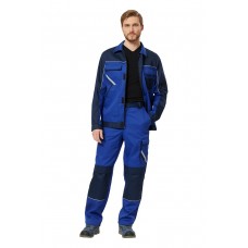 Куртка рабочая мужская летняя "Мегаполис" цвет василек/темно-синий
