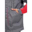 Костюм мужской "Оптимальный" летний с брюками серый/красный