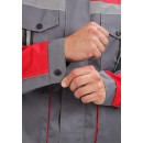 Костюм мужской "Оптимальный" летний с брюками серый/красный