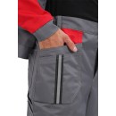 Костюм мужской "Оптимальный" летний с брюками серый/красный