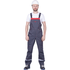 Полукомбинезон ХАЙ-ТЕК SAFETY летний, серый/красный