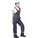 Полукомбинезон женский ХАЙ-ТЕК SAFETY летний, серый/красный Полукомбинезон женский ХАЙ-ТЕК SAFETY летний, серый/красный