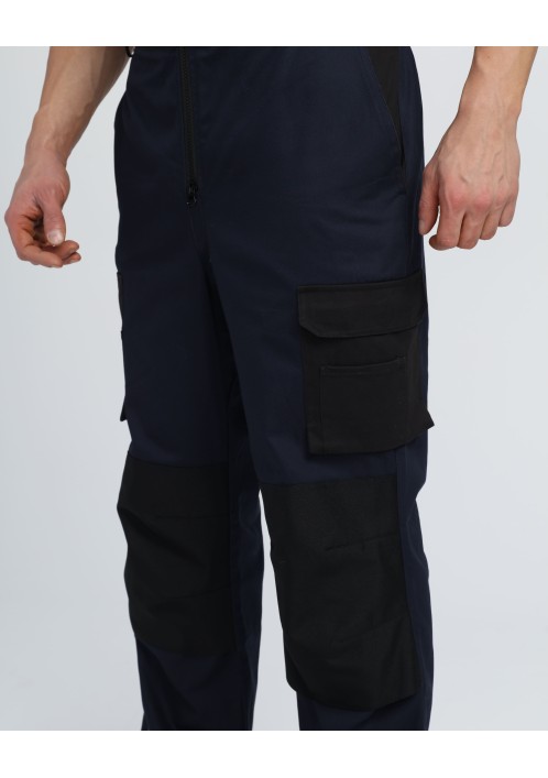 Полукомбинезон Милан(тк.Смесовая,270), т.синий/черный  Полукомбинезон Милан(тк.Смесовая,270), т.синий/черный