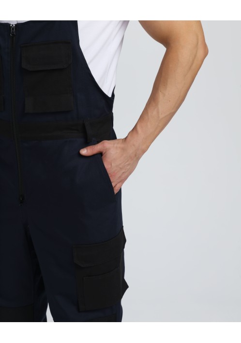 Полукомбинезон Милан(тк.Смесовая,270), т.синий/черный  Полукомбинезон Милан(тк.Смесовая,270), т.синий/черный