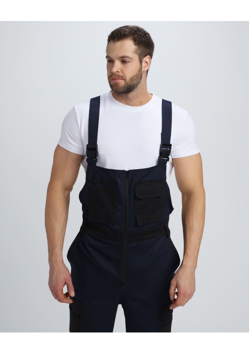 Полукомбинезон Милан(тк.Смесовая,270), т.синий/черный  Полукомбинезон Милан(тк.Смесовая,270), т.синий/черный