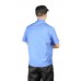 Рубашка мужская Охрана (кор. рукав) на резинке голубая с чёрным