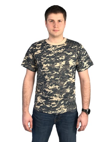 Футболка кмф "Светло-серая цифра"