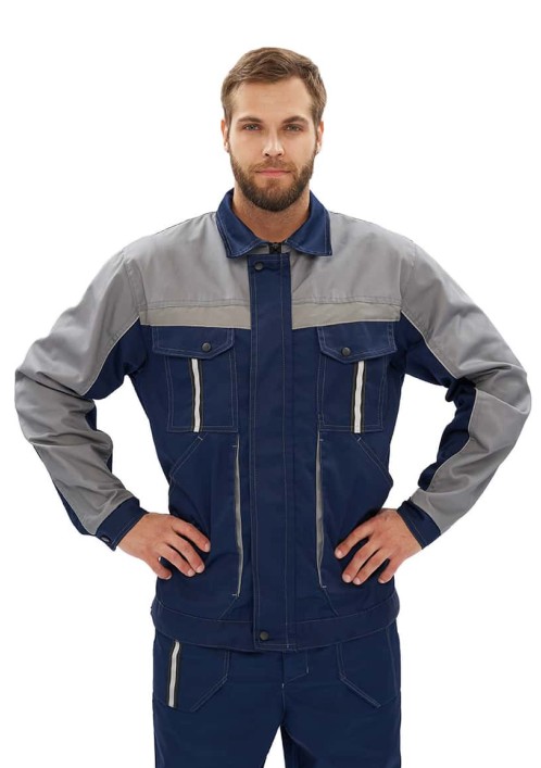 Костюм мужской "Оптимальный" летний с брюками т.синий/серый Костюм мужской "Оптимальный" летний с брюками т.синий/серый