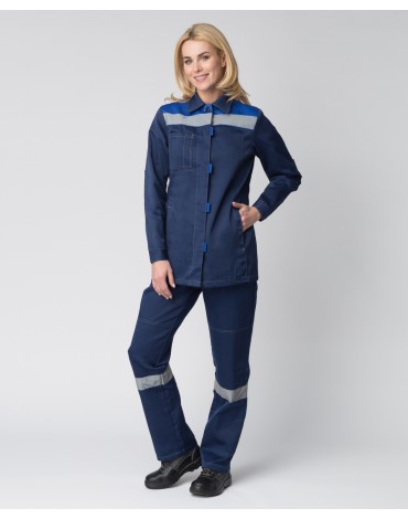 Костюм женский Весна-2 СОП NEW (тк.Смесовая,210) п/к, т.синий/васильковый