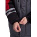 Костюм зимний ЗИМНИК куртка/брюки, цвет: т.серый/черный/красный